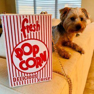 Popcorn Box Style Clutch Bag Novelty Fashion Women Crossbody Handbag